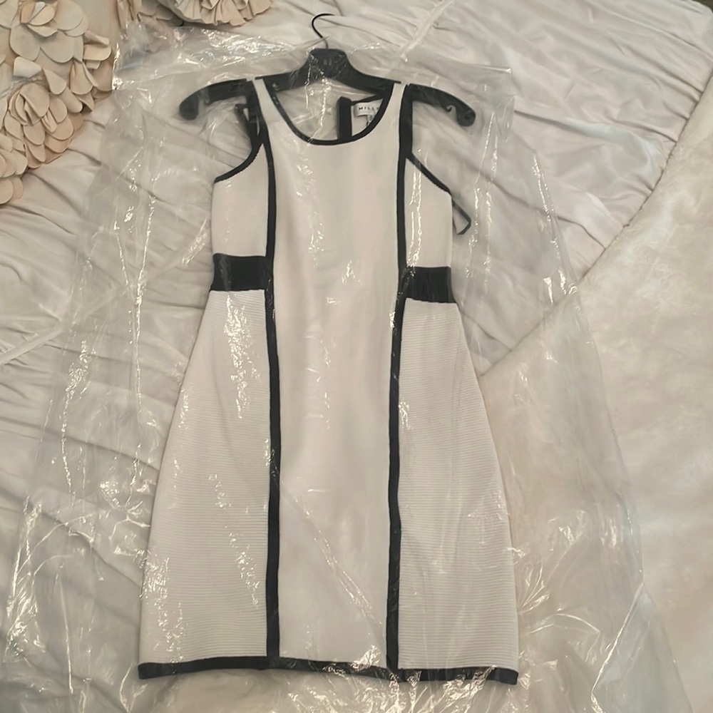 Milly black and white bodycon dress